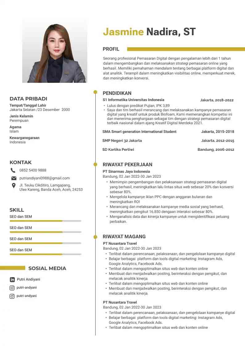 Contoh CV 4